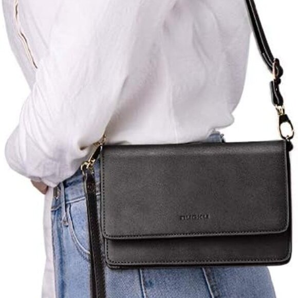 Women Small Crossbody Bag Cellphone Purse Wallet with RFID Card Slots 2 Straps - Picture 8 of 8